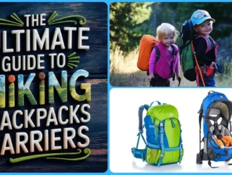 Colorful and comfortable hiking backpacks and carriers designed for children, perfect for outdoor adventures.